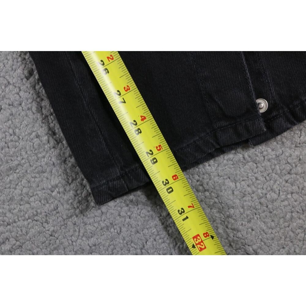 Free People We The Free Jeans 27 Black Bell Bottoms Flared Snap Button Trim - Picture 9 of 9